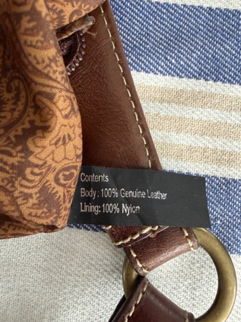 MAX New York Brown Leather Shoulder Bag - Picture 14 of 14